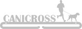 Luxe Canicross Medaillehanger RVS (35cm breed) - Nederlands product - incl. cadeauverpakking - eigen ontwerp mogelijk - hond - hondensport - canitrail - cross - dogsport - topkado - medalhang