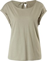 s.Oliver T shirt dames - Korte mouw - Khakigroen - Ronde hals -Maat XL (42)