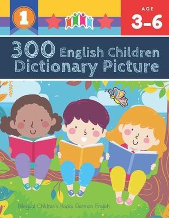 300 English Children Dictionary Picture. Bilingual Children's Books German English