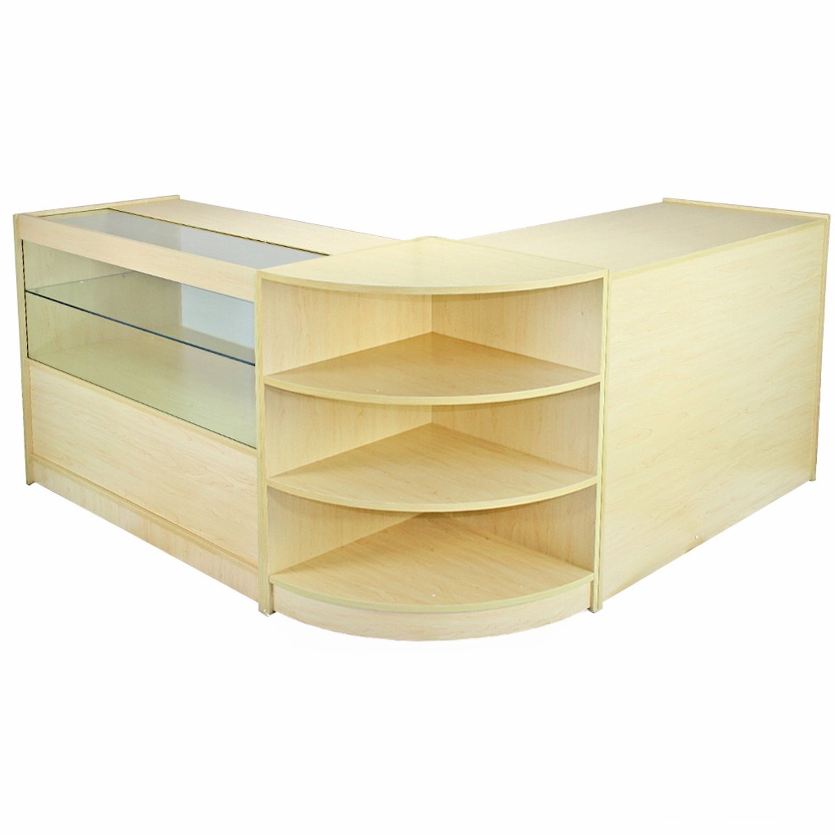 Nova toonbank set - esdoorn - 120x60x90cm - modulaire opstelling