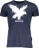 Roberto Cavalli T-shirt Blauw XL Heren