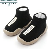 Antislip baby schoentjes - eerste loopschoentjes – Completebabyuitzet - maat 20,5 – 6-12 maanden - 13 cm - zwart