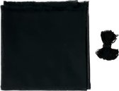 Letters van Stof DIY Pakket - Duurzaam - Biologisch katoen - Stevige zwarte stof met zwart garen