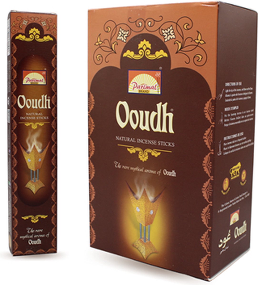 Green Tree Candle Parimal Oudh Incense 6 x (10 Sticks) Multicolor