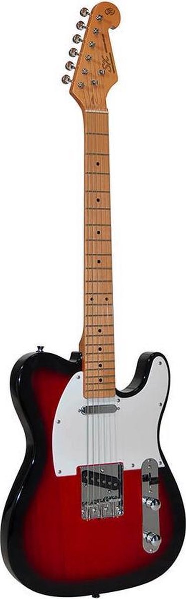 Elektrische gitaar SX VTG Series STL50-2TS Rode Sunburst incl. tas