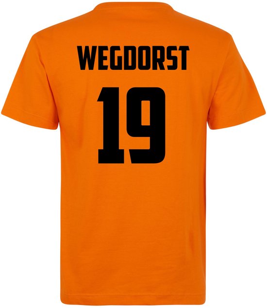 T-shirt oranje Holland WEGDORST 19 | WK Voetbal Qatar 2022 | Nederlands elftal shirt | Nederland supporter | Holland souvenir | Maat M