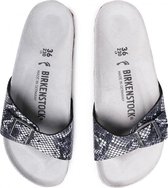 Birkenstock Madrid Dames Slippers Python Black Narrow-fit | Zwart | Microvezel | Maat 36