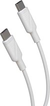 Muvit, USB-C naar USB-C opladen en synchroniseren 3A 1,2 m kabel, Wit