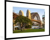 Fotolijst incl. Poster - Sydney Harbour Bridge in Australië in de middag - 120x80 cm - Posterlijst