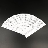 Piano/Keyboard Stickers - Piano Bladmuziek met Lesboek Sticker - Eenvoudig Muzieknoten Leren - Voor 37, 49, 54, 61 en 88 toetsen - Transparant