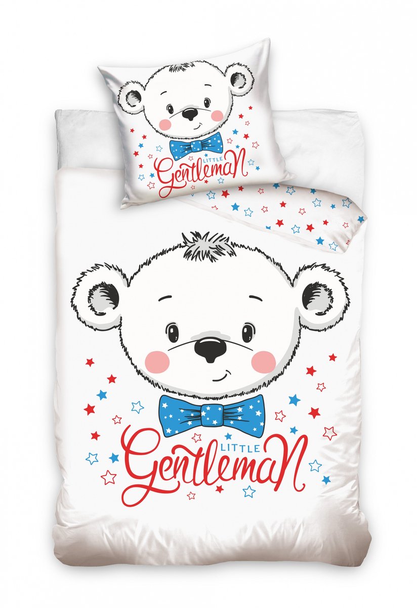 Little Gentleman - Dekbedovertrek Beer - 140 X 200 Cm - 100% katoen