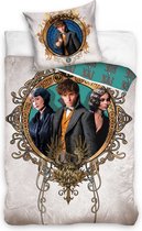 Fantastic Beasts Crime of the Grindelwald - Housse de couette - Simple - 140x200 cm + 1 taie d'oreiller 70x80 cm - White