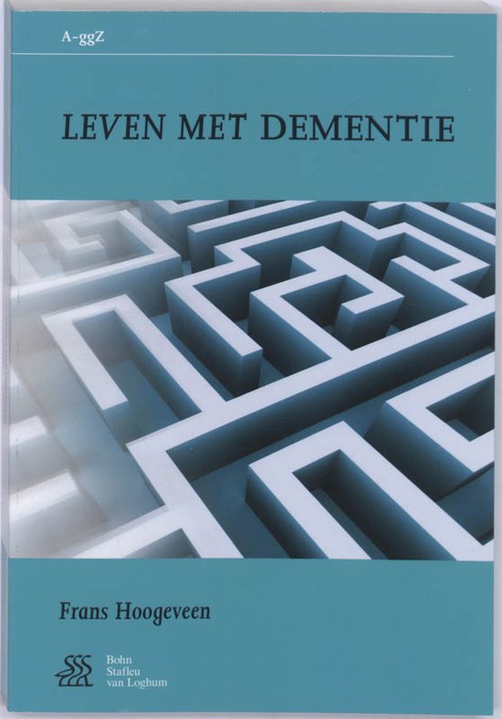 Boek "Leven met dementie" met een afbeelding van een doolhof.
