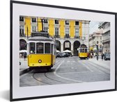 Les deux tramways jaunes au cœur de Lisbonne
