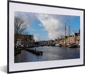 Fotolijst incl. Poster - Brug - Haarlem - Centrum - 40x30 cm - Posterlijst