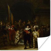 Affiche La Nachtwacht - Peinture de Rembrandt van Rijn - 75x75 cm