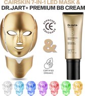 CAIRSKIN 7-in-1 Lichttherapie LED FACE & NECK Masker & Dr.Jart+ Premium BB Cream #02 Medium - Egale Teint - Award Winning - Masker Lichttherapie inclusief Velvet Storage Bag