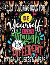 Adult Coloring Book Mandala Quotes & Swear