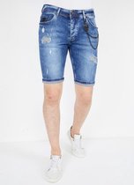 Exclusieve Korte Broek Heren Slim fit- 1054 - Blauw