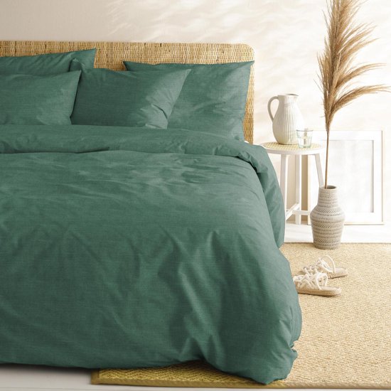 Cinderella Lyn Dekbedovertrek - 2 persoons - Katoen - Lits-jumeaux - 240 x 200/220 cm - Groen van Cinderella — afbeelding 3