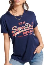Superdry T-shirt - Vrouwen - Navy/Roze