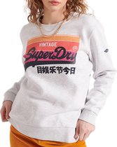 Superdry VL Cali Trui - Vrouwen - licht grijs - oranje