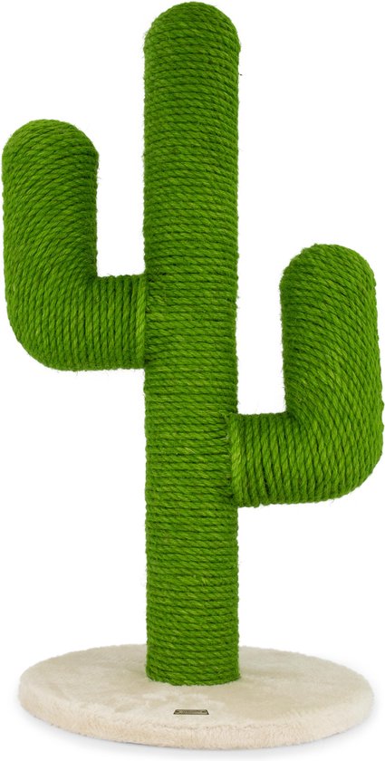 Moowi - Krabpaal cactus voor katten – Sisal – Groen en beige – 70 cm - Size L - Incl. speeltje - Design