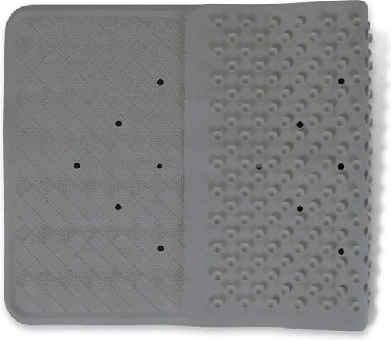 Badmat Grijs antislip mat 40 x 70 cm - douchemat - voor bad en douche