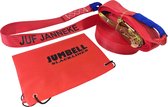 Jumbell Balanceerlijn Slackline 50mm, met Jumbell rugzak, 15m evenwichtsspel met eigen naam