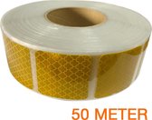 Reflecterende tape gesegmenteerd ECE R104 GEEL 50 meter