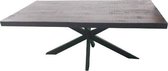 Bahia Tafel Rechthoek zwart mangohout met Spinpoot 180 cm