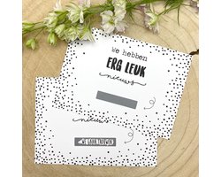 Kraskaart "We gaan trouwen" - Vertellen dat jullie gaan trouwen/ bruiloft/ huwelijk - Inclusief kraft envelop - Zwart / wit