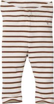 Levv newborn baby meisjes legging Beau aop Brown Almond Stripe