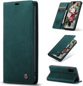 Casemania Hoesje Geschikt voor Oppo A94 Emerald Green - Portemonnee Book Case