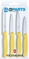 Victorinox 4 verschillende keukenmesjes / schilmesjes zeer goede kwaliteit geel