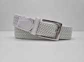 Elastische stretch riem XXL - Wit - Extra lang - Elastische broekriem - Stretch riem - Vlecht riem - Gevlochten riem - 130 cm - Met extra rek tot 15 cm