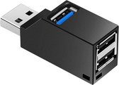 USB hub | 3 poorten | USB 3.0 | Plug & play | 2000mA | Zwart