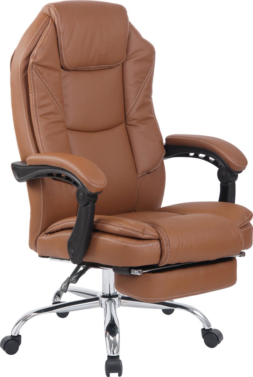 Bureaustoel - Met geïntegreerde voetensteun - Comfortabel - Ergonomisch - Lichtbruin