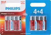Philips AA Power Alkaline Batterijen - 8 stuks