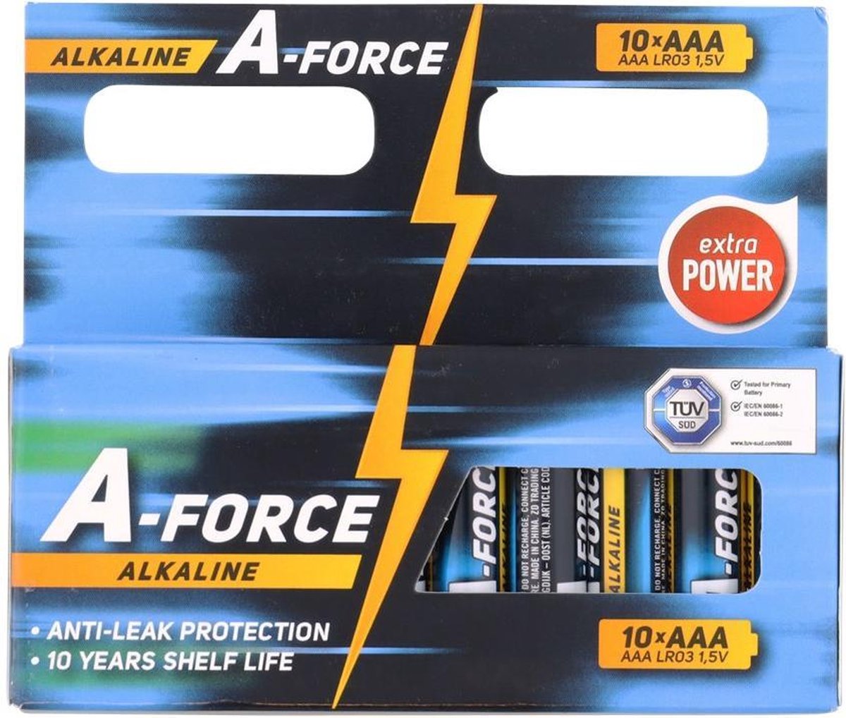 Alkaline batterijen 10x AAA A- Force