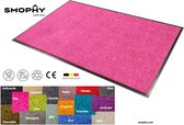 Wash & Clean deurmat, droogloop, ook voor professioneel gebruik, kleur "Pink" machine wasbaar 30°, 90 cm x 60 cm.