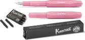 Stylo plume Kaweco Frosted Sport Blush Pink avec boite de recharges - EXTRA FINE