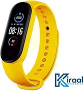 Kiraal Ultra - Stappenteller - Activity Tracker - Temperatuurmeter - Bloeddrukmeter - Hartslagmeter - Smartwatch - Horloge - Heren - Dames - Nederlandse Handleiding - Geel