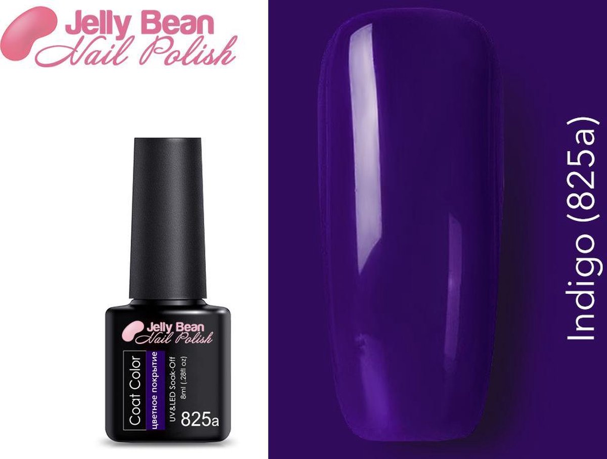 Jelly Bean Nail Polish Gel Nagellak SALE - Gellak - Indigo (825a) - UV Nagellak 8ml