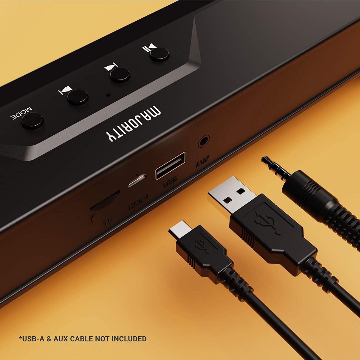 Afbeelding 3 van Majority Atlas soundbar - pc soundbar - draagbare Bluetooth soundbar - 8+ batterijduur - USB en AUX connectiviteit