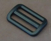Bruggesp - schuifgesp - gesp voor band 35 mm - zwart nylon - tas of rugzak - 2 gespen
