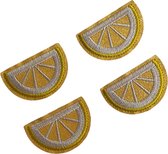 Citroen zomer strijk embleem - patch - patches - stof & strijk applicatie