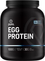 PURE Egg Protein - vanille - 1000gr - ei eiwit - lactosevrij - koemelkvrij - ontbijtshake