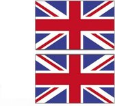 2x stuks vlag Verenigd Koninkrijk 90 x 150 cm feestartikelen - Union Jack - UK/Great Britain - Engeland/Groot Brittannië