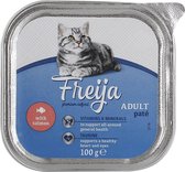 Freija kattenvoer paté - zalm - 25 x 100g - Bevat taurine, goed voor hart en ogen - met vitamines en mineralen - geschikt voor volwassen katten